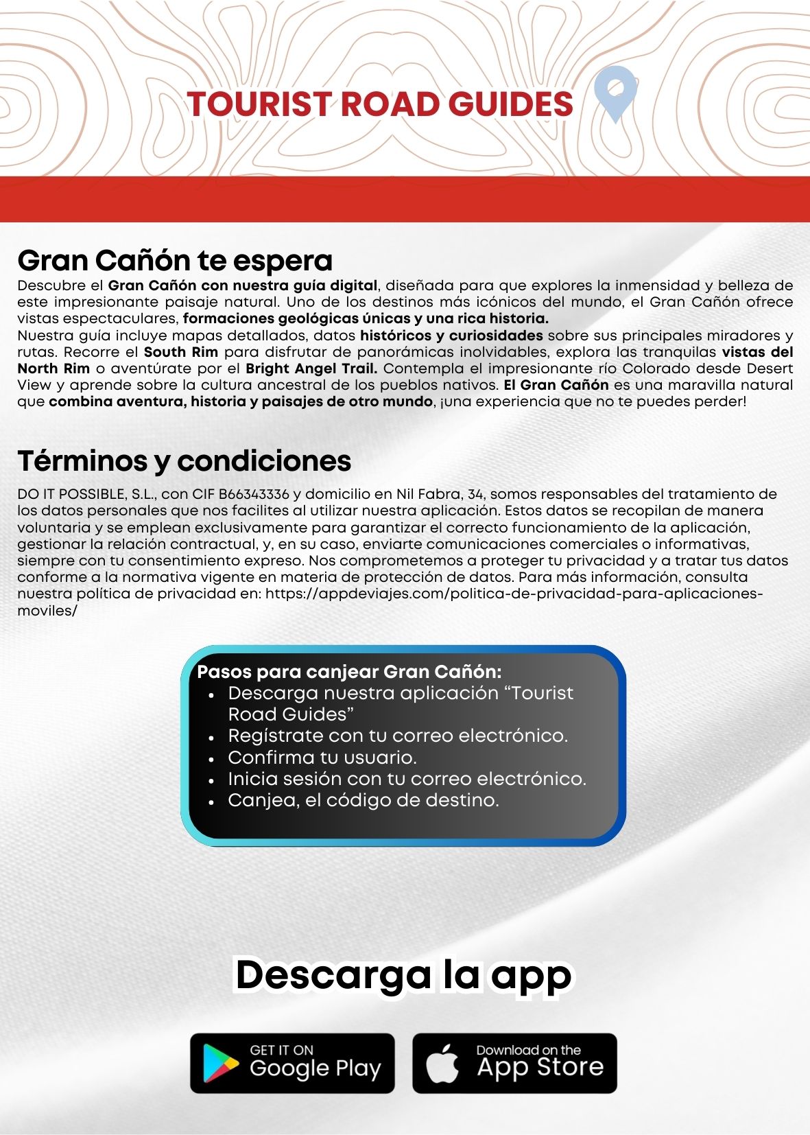 Tarjeta Regalo de Guía de Viaje Grand Canyon - Imagen 2